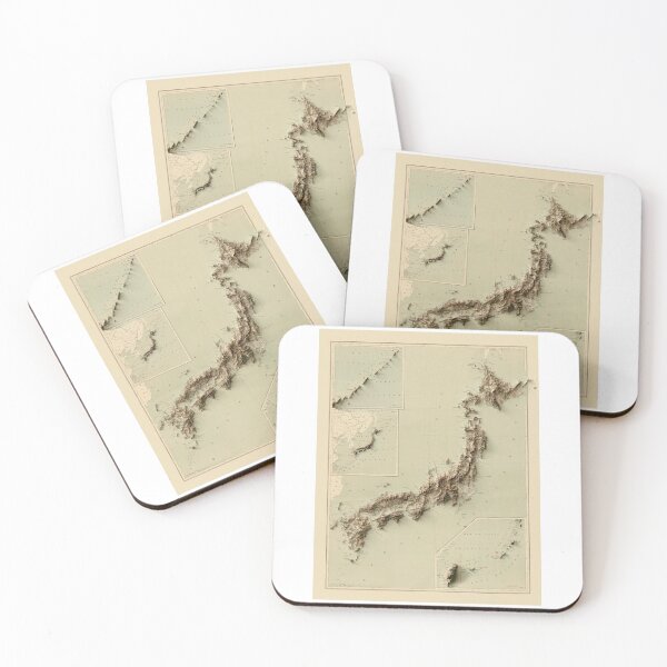 Item preview, 1898 Map of Japan 3D digitally-rendered designed and sold by ThinkAboutMaps.