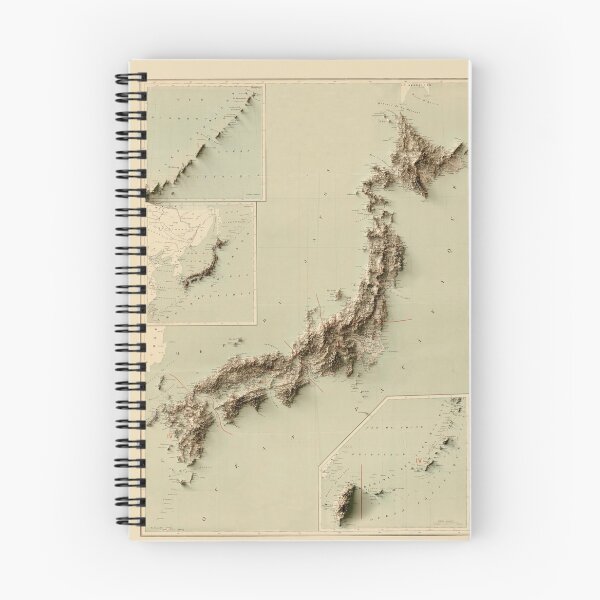 Item preview, 1898 Map of Japan 3D digitally-rendered designed and sold by ThinkAboutMaps.
