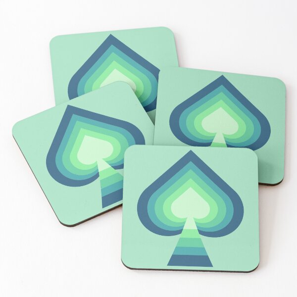 Item preview, Layered Blue and Green Gradient Spades  designed and sold by Nightlight0.