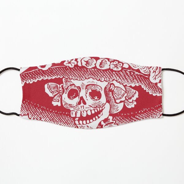 Calavera Catrina | Day of the Dead | Dia de los Muertos | Skulls and Skeletons | Vintage Skeletons | Red and White | Kids Mask