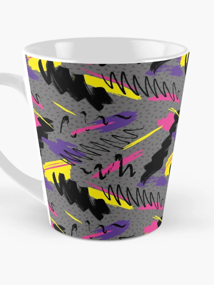 Thumbnail 3 of 4, Coffee Mug, Wave Abstract Retro Pattern designed and sold by PatternTale.