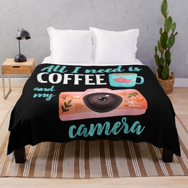 Item preview, All I Need is Coffee and My Camera - Coffee Lover - Photographer designed and sold by begin-again.
