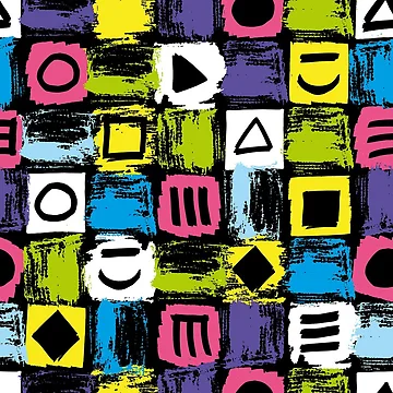 Artwork thumbnail, Symbol Retro Pattern by PatternTale