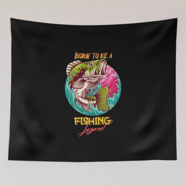 Item preview, Born to be a fishing legend designed and sold by quotifymemes.