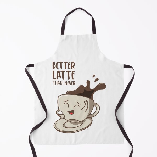 Item preview, Better Latte Than Never Better Late Than Never Kawaii Coffee designed and sold by MeowsAndMakes.