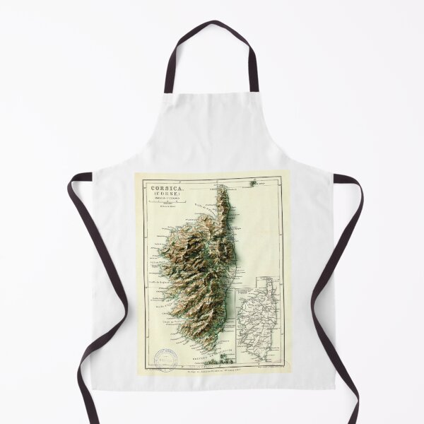 Item preview, 1871 Map of Corsica - France 3D digitally-rendered  designed and sold by ThinkAboutMaps.