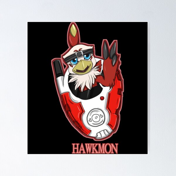 Item preview, hawkmon bird poromon digimon anime classic designed and sold by NguyenKelley.