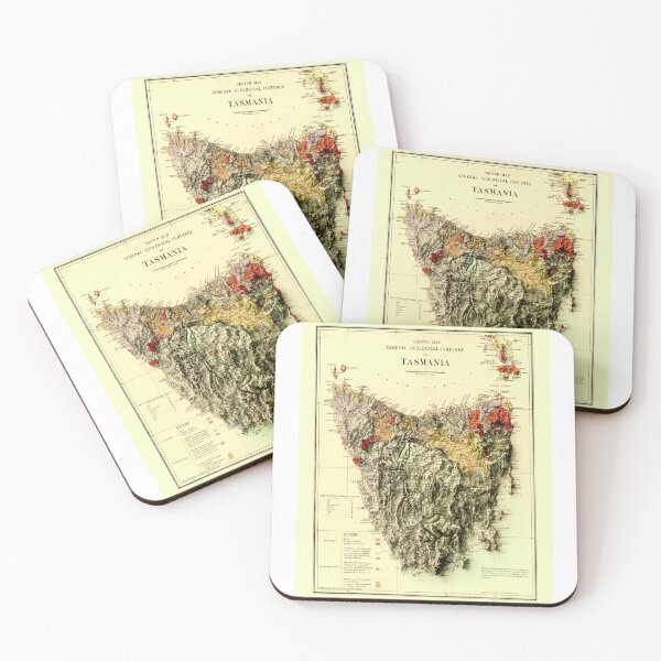 Item preview, 1884 Tasmania Geological Map 3D digitally-rendered designed and sold by ThinkAboutMaps.