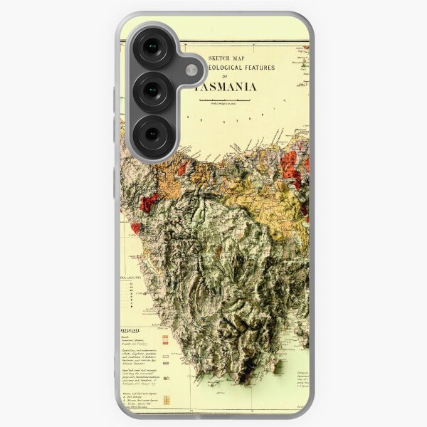 Item preview, 1884 Tasmania Geological Map 3D digitally-rendered designed and sold by ThinkAboutMaps.