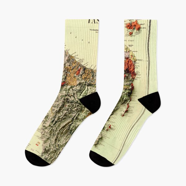 Item preview, 1884 Tasmania Geological Map 3D digitally-rendered designed and sold by ThinkAboutMaps.