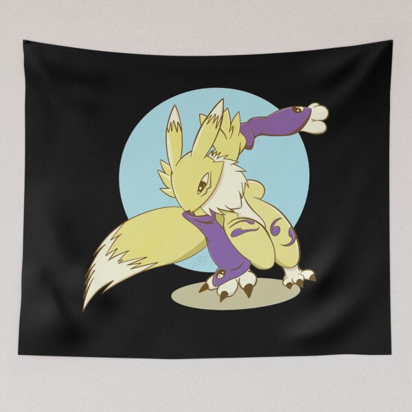 Item preview, Renamon golden fox anime digimon circle design designed and sold by NguyenKelley.