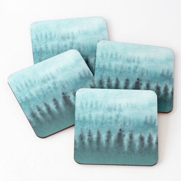 Item preview, Teal Misty Forest designed and sold by Yorda Creative.