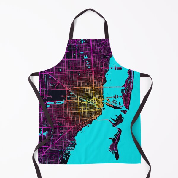 Item preview, Mapa de la ciudad de Miami de Florida, Estados Unidos - Neón designed and sold by deMAP.