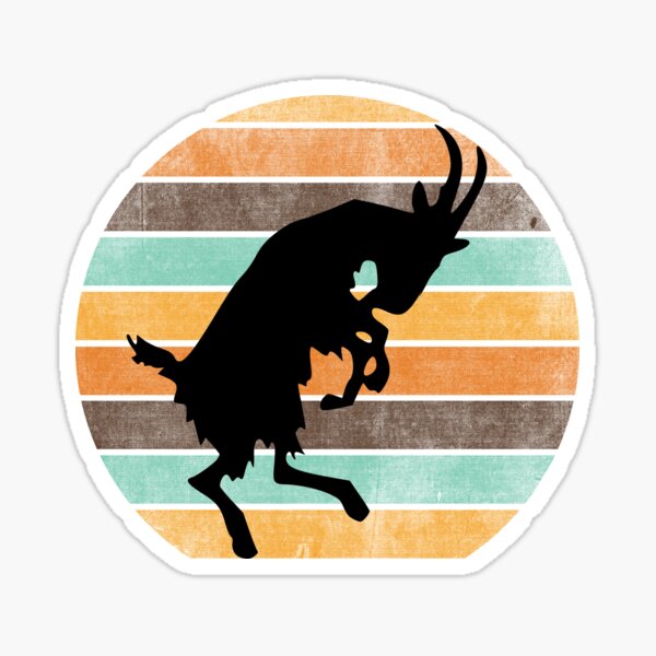 Item preview, Billy Goat Silhouette Retro Sunset  designed and sold by Gypsy Bluegrass Designs.