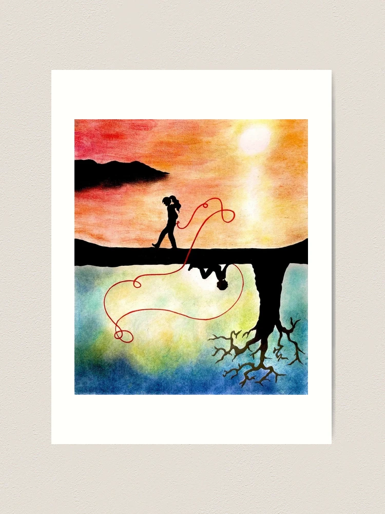 Red String of Fate Art Print for Sale by laracast