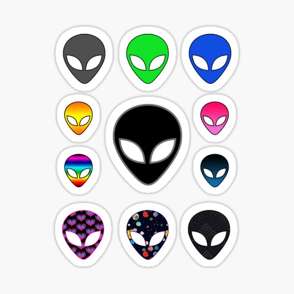 Alien Faces Sticker