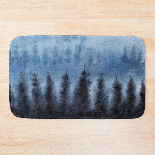 Item preview, Blue Ombre Misty Forest designed and sold by Yorda Creative.