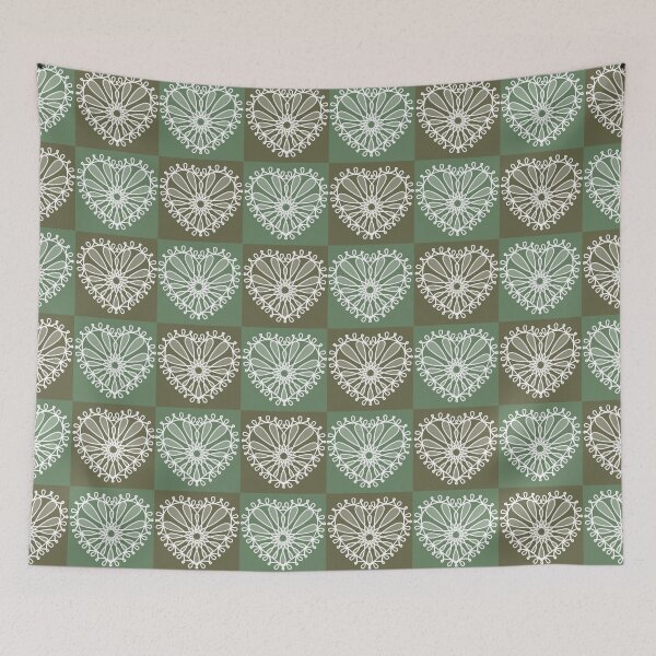 Item preview, 1970's 1980's Vintage Style Heart Shape Crochet Quilting Pattern designed and sold by H3designs.