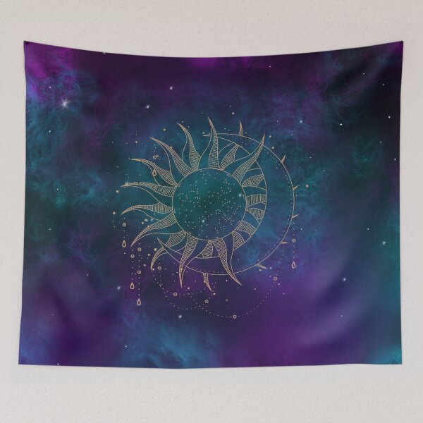 Item preview, Sun & Moon Design on Galaxy background designed and sold by MamaSweetea.