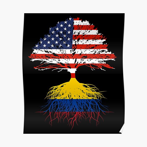 Colombian American Flag Women's Racerback Tank Top Colombia US Pride 