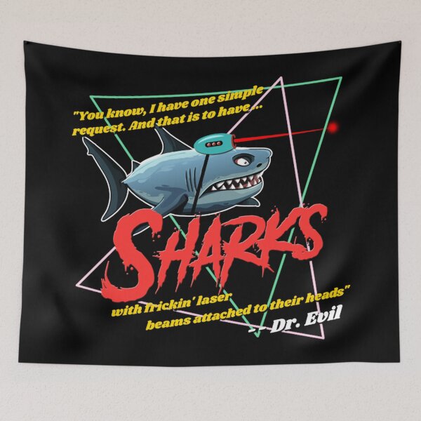 Item preview, Dr Evil Sharks from Austin Powers Shirt designed and sold by bandleft0843.