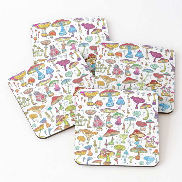 Item preview, Magic mushrooms white background designed and sold by RaianasHome.