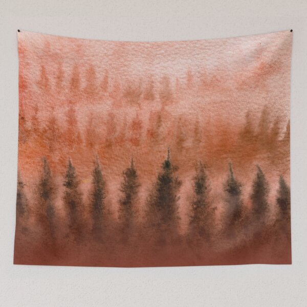 Item preview, Sepia Ombre Misty Forest designed and sold by Yorda Creative.