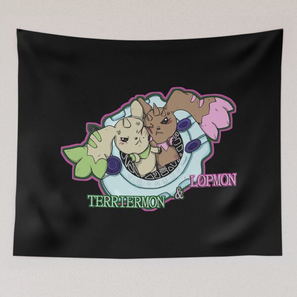 Item preview, Chibi terriermon and lopmon cute digimon anime designed and sold by GreathouseGary.