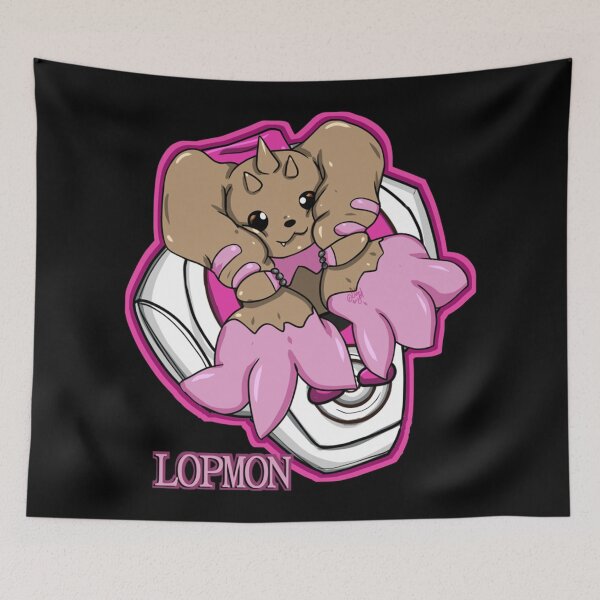 Item preview, Lopmon pink digimon anime design designed and sold by GreathouseGary.