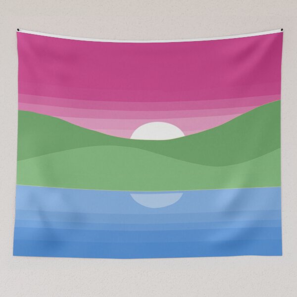 Item preview, Polysexual Pride Landscape designed and sold by izzychar.