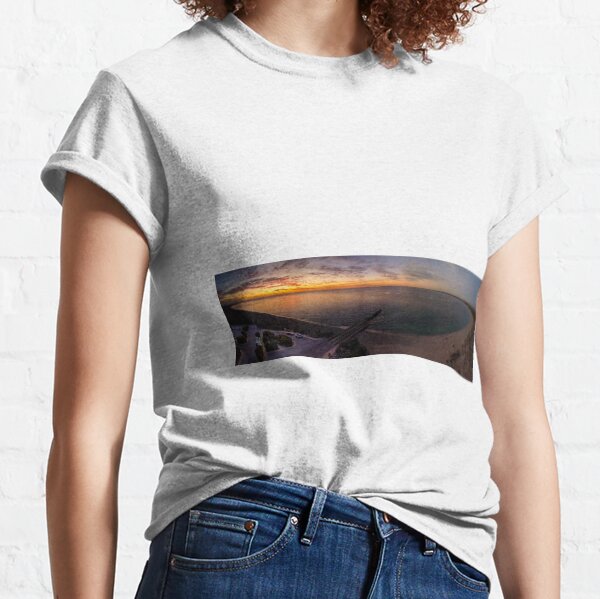 Item preview, Arial sunset at Long Point Jetty designed and sold by Ricjacyno.
