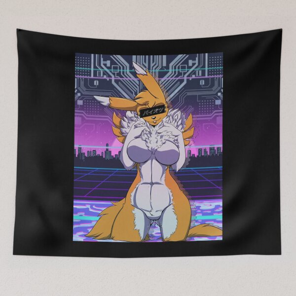 Item preview, Renamon golden fox Digimon retro design designed and sold by GreathouseGary.