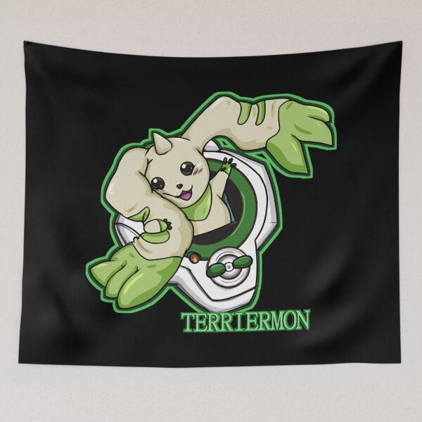 Item preview, Terriermon Rookie Digimon green style design designed and sold by GreathouseGary.