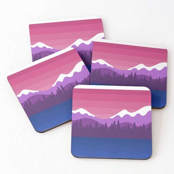 Item preview, Bisexual Pride Mountainous Landscape designed and sold by izzychar.