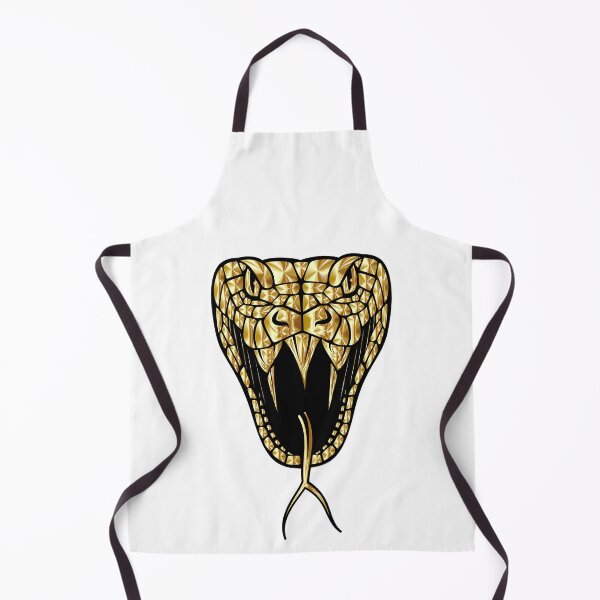 Item preview, Cobra head, gold cobra, snake, killer snake, fangs, bite, tongue, reptile, cold blooded animal, king cobra designed and sold by Nostrathomas66.