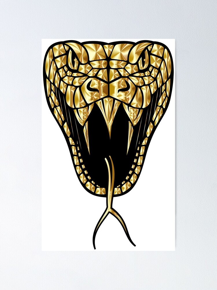 Gold Cobra Deco Object M | OROA Snake