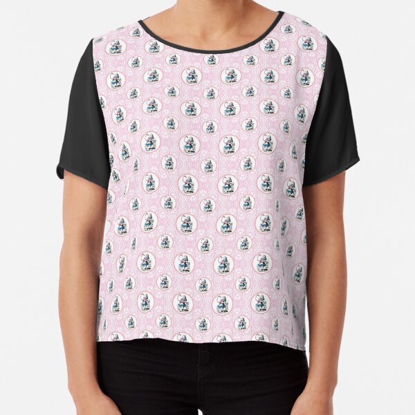 Alice in Wonderland | Alice Playing Croquet with a Flamingo and Hedgehogs | Vintage Alice | Chiffon Top