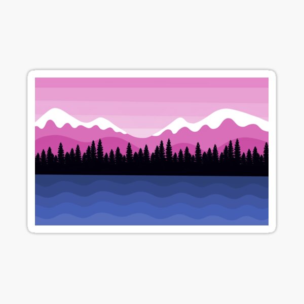 Item preview, Omnisexual Pride Mountainous Landscape designed and sold by izzychar.