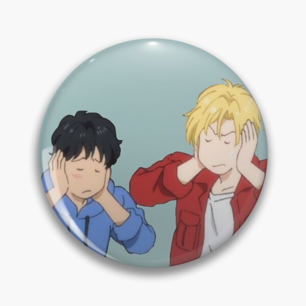 Item preview, Ash and Eiji covering their ears designed and sold by Sophprano.