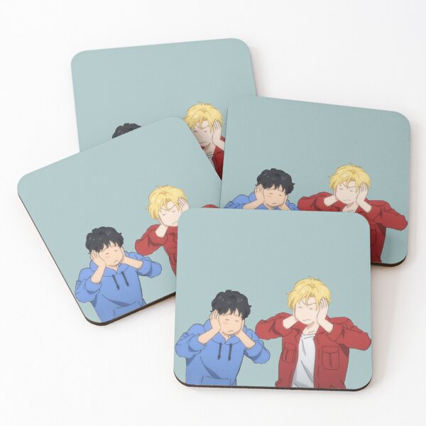Item preview, Ash and Eiji covering their ears designed and sold by Sophprano.