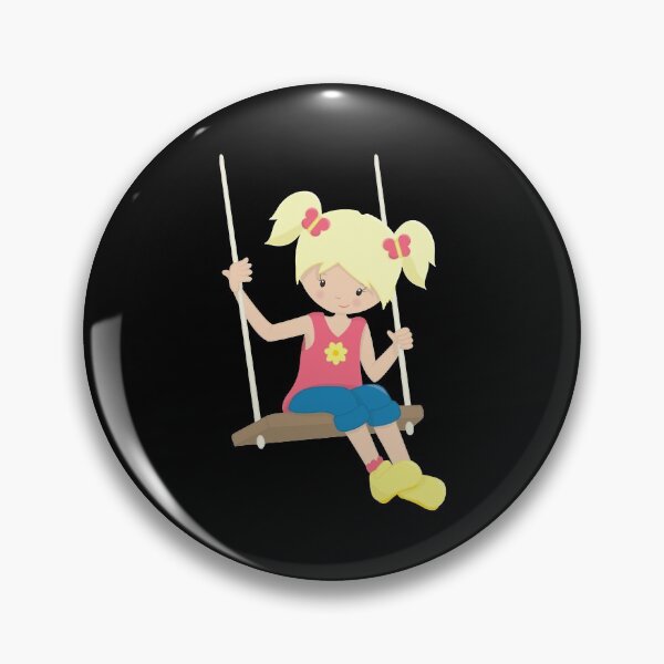 Item preview, Recess Fun Blond Girl Swinging designed and sold by TheRecessFilm.