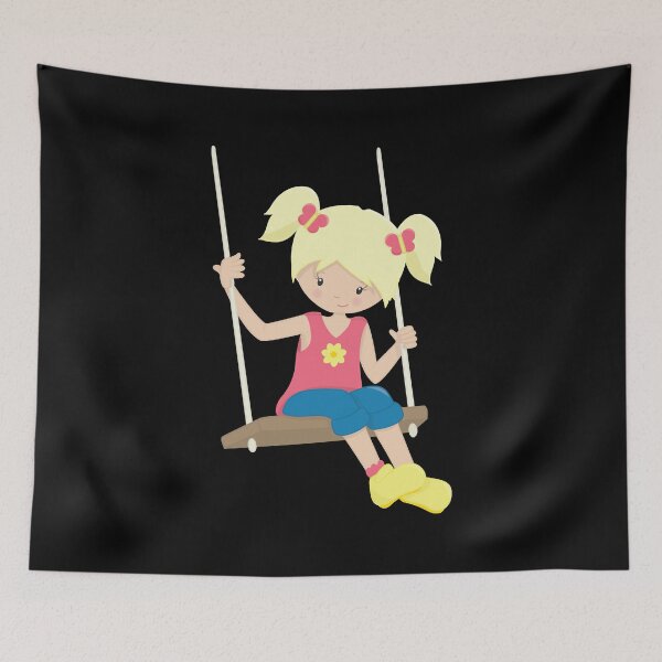Item preview, Recess Fun Blond Girl Swinging designed and sold by TheRecessFilm.