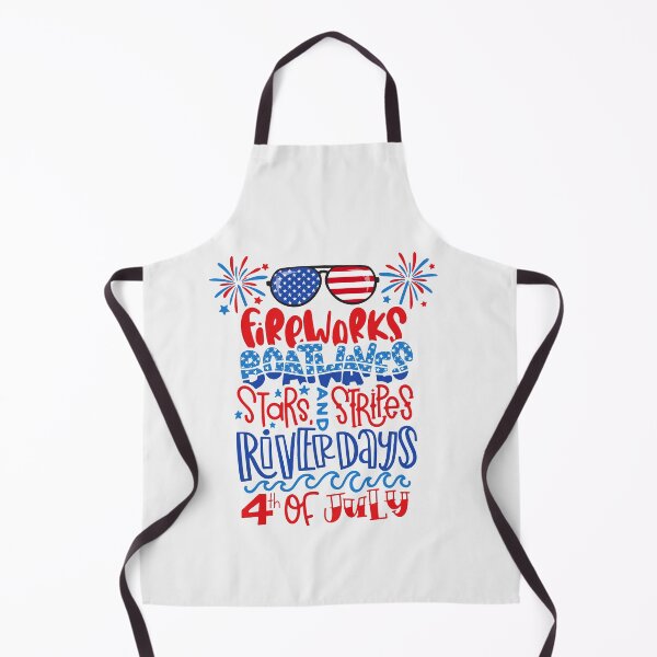 Item preview, Fireworks boat waves stars and stripes river days designed and sold by WaveOcean123.