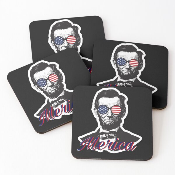 Item preview, Abraham Lincoln 4th Of July Merica Men Women with America sunglasses designed and sold by NAESTOO.
