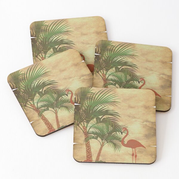Item preview, Palm Tree with Flamingo designed and sold by artmadeinheaven.