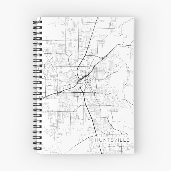 Item preview, Huntsville Map, USA - Black and White designed and sold by MainStreetMaps.