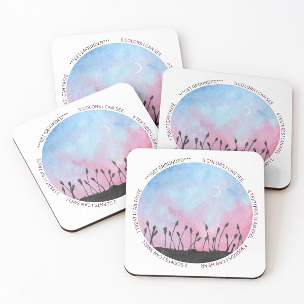 Item preview, Overwhelmed, stop and ground, look around... Mindfulness using the five senses, grounding technique. You will get through this, you are worthy and deserving of care. designed and sold by Orianah.