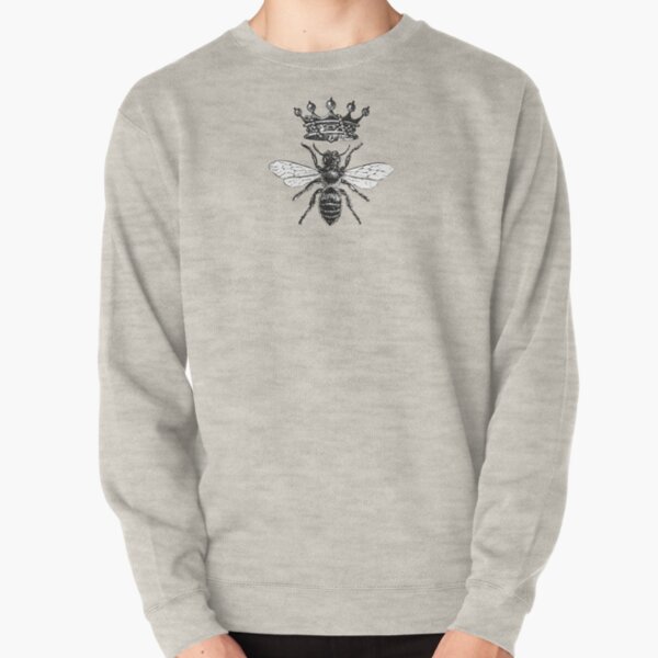 Queen Bee | Vintage Honey Bees | Black and White | Pullover Sweatshirt