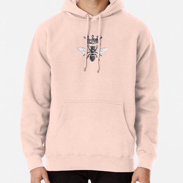 Queen Bee | Vintage Honey Bees | Black and White | Pullover Hoodie