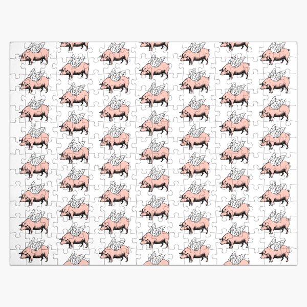 Pig with Wings | Flying Pig | When Pigs Fly | Pigs with Wings | Vintage Pig | Jigsaw Puzzle